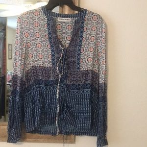 Kittenish resort lace up top